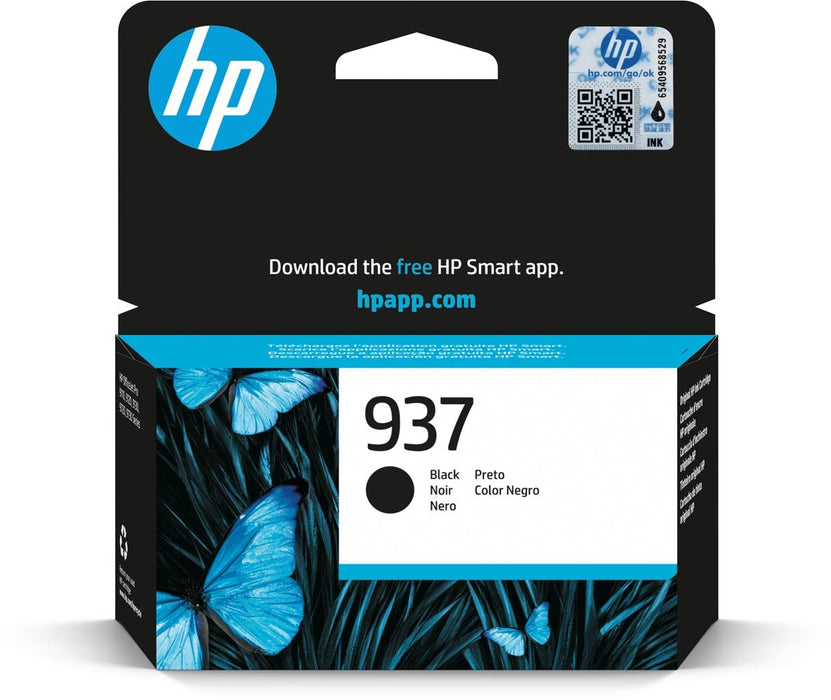 HP inktcartridge 937, 1.250 pagina's, OEM 4S6W5NE, zwart - OfficeTown