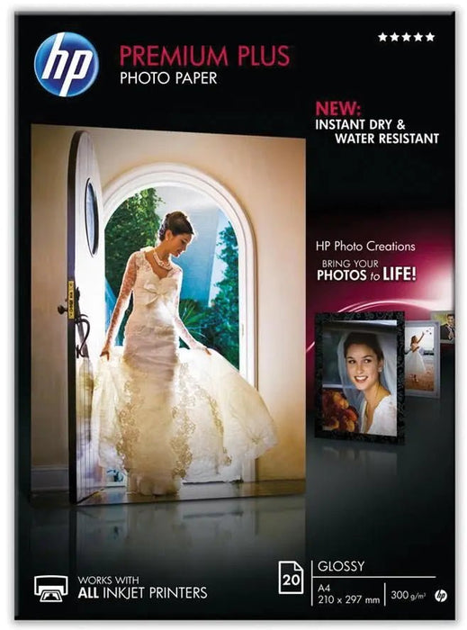 HP Premium Plus fotopapier ft A4, 300 g, pak van 20 vel, glanzend - OfficeTown