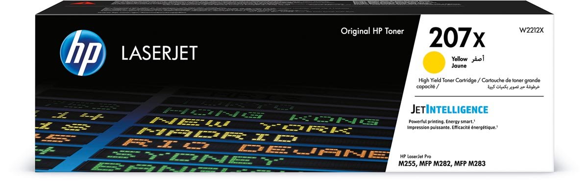 HP toner 207X, 3.150 pagina's, OEM W2212X, geel Toner voor HP Color LaserJet Pro - printers - OfficeTown