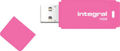 Integral Neon USB 2.0 stick, 16 GB, roze - OfficeTown
