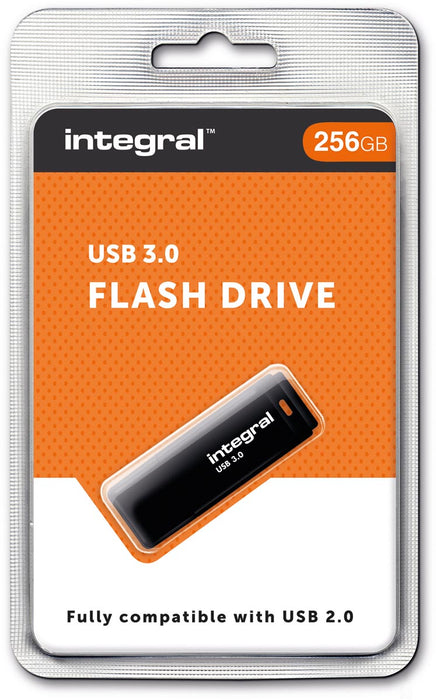 Integral USB stick 3.0 Black, 256 GB, zwart - OfficeTown