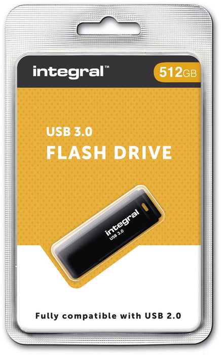 Integral USB stick 3.0 Black, 512 GB, zwart - OfficeTown