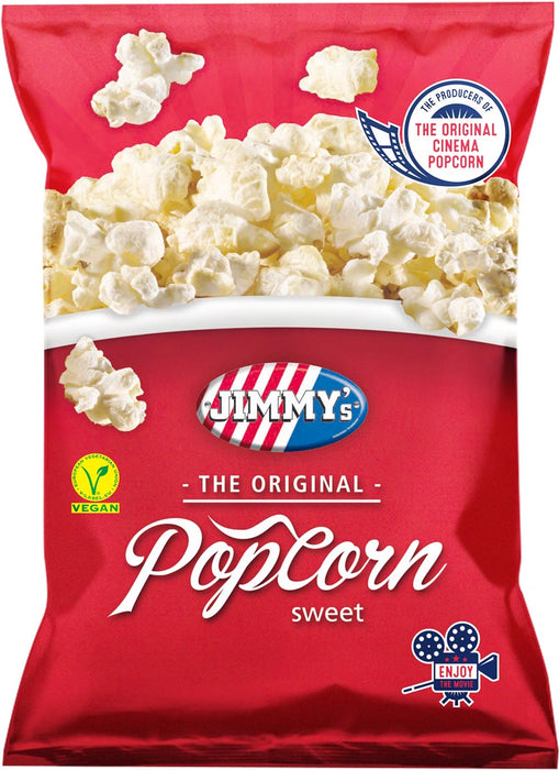 Jimmy's Popcorn Classic, zoet, zak van 100 g 12 stuks - OfficeTown
