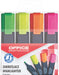 Kantoorartikelen markeerstift, 4 stuks, verschillende kleuren 30 stuks - OfficeTown