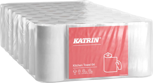 Katrin keukenpapier, 2 - laags, 64 vel per rol, pak van 4 rollen - OfficeTown