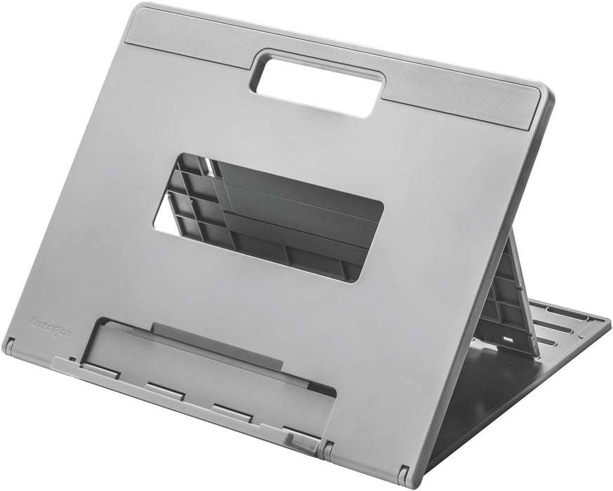 Kensington SmartFit Easy Riser Go laptopstandaard, voor laptops tot 17 inch, grijs met efficiënte luchtcirculatie - OfficeTown