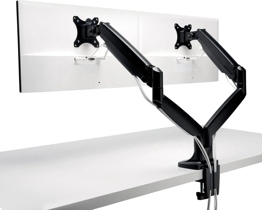 Kensington SmartFit one - touch verstelbare monitorarm, dubbel, zwart - OfficeTown