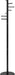 Kledingrek MAUL Caurus metaal, 177 cm hoog, 7 ophangrails, zwart RAL9004 - OfficeTown
