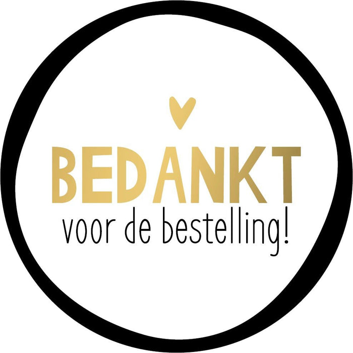 KP etiket "Bedankt voor de bestelling", diameter 40 mm, rol van 250 stuks - OfficeTown