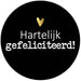 KP etiket "Hartelijk gefeliciteerd", diameter 40 mm, rol van 250 stuks - OfficeTown