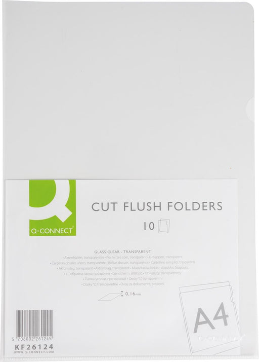 L - map van Q - CONNECT glashelder 160 micron pak van 10 stuks - OfficeTown