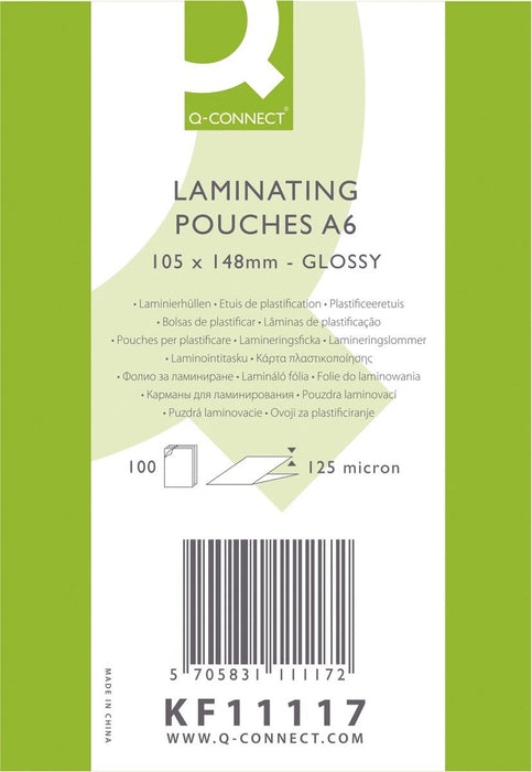 Lamineerhoes Q - CONNECT, A6, 125 micron, doos van 100 stuks - OfficeTown