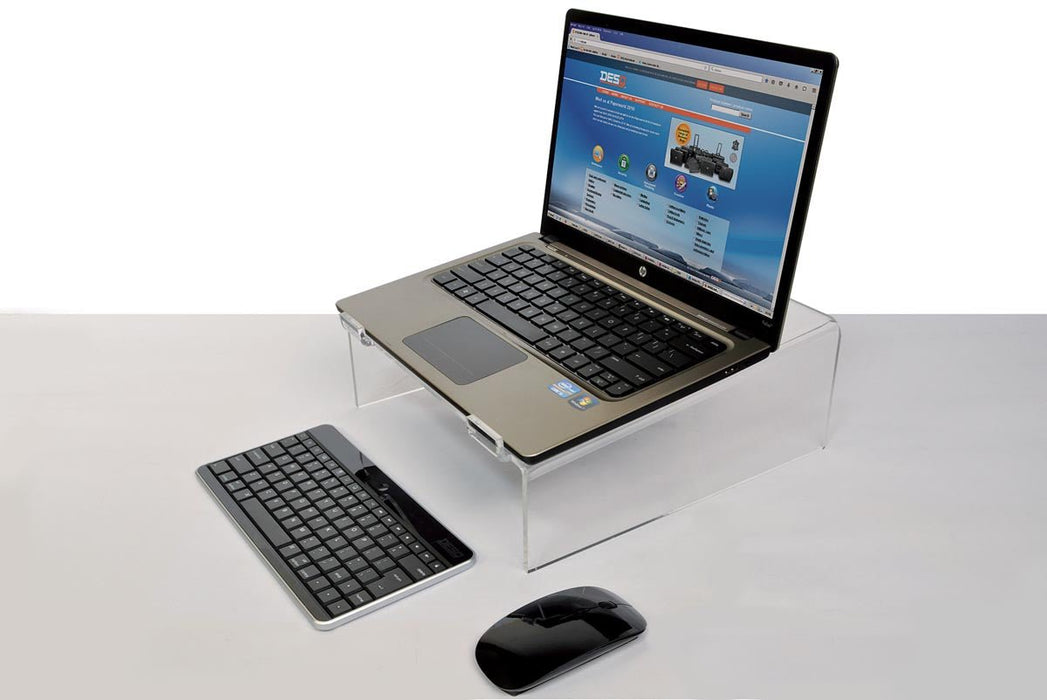 Laptopstandaard van helder acryl met verstelbare hoogte - OfficeTown