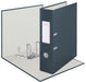 Leitz Cosy ordner met soft touch oppervlak, rug van 8 cm, grijs - OfficeTown