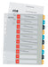 Leitz Cosy tabbladen, ft A4, 11 - gaatsperforatie, PP, geassorteerde kleuren, set 1 - 10 - OfficeTown