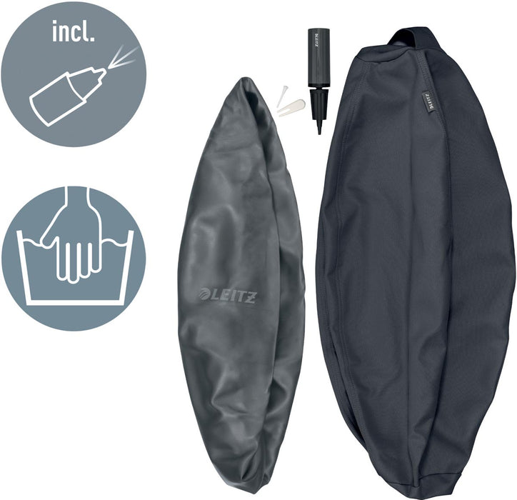 Leitz Ergo actieve zitbal, anti - rol, 65 cm, grijs - OfficeTown