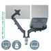 Leitz Ergo ruimtebesparende monitorarm, dubbele arm met 1 laptoparm, grijs - OfficeTown