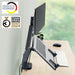 Leitz Ergo ruimtebesparende monitorarm, dubbele arm met 1 laptoparm, grijs - OfficeTown
