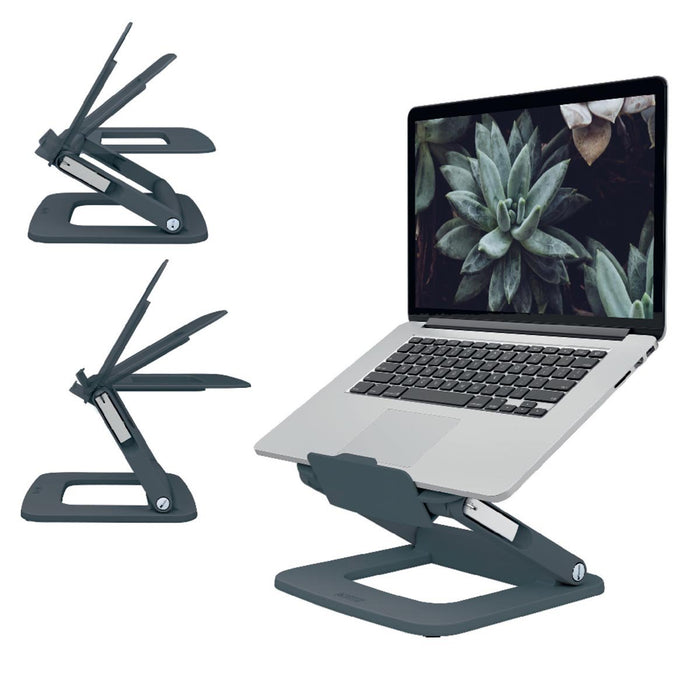 Leitz Ergo verstelbare laptopstandaard, grijs - OfficeTown
