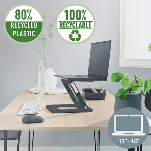 Leitz Ergo verstelbare laptopstandaard, grijs - OfficeTown