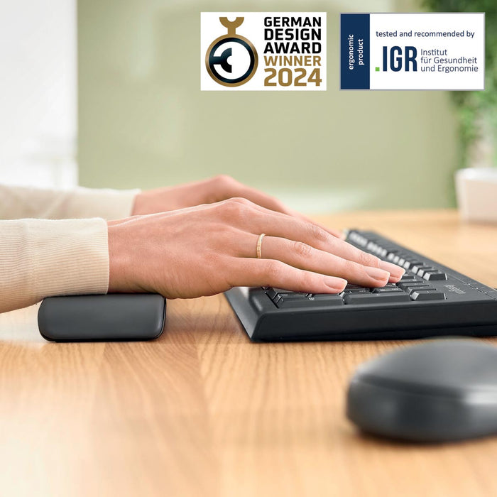 Leitz Ergo verstelbare toetsenbord polssteun, grijs - OfficeTown