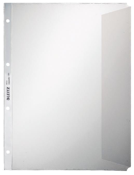 Leitz premium showtas met klep, ft A4, PP folie, 11 - gaatsperforatie , transparant, pak van 50 - OfficeTown