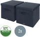 Leitz stoffen opbergdozen, grote maat, grijs, 2 stuks - OfficeTown