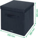 Leitz stoffen opbergdozen, grote maat, grijs, 2 stuks - OfficeTown