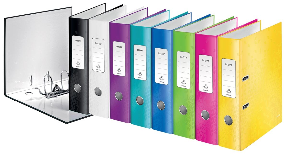 Leitz WOW ordner, geassorteerde kleuren, rug van 8,0 cm 10 stuks - OfficeTown