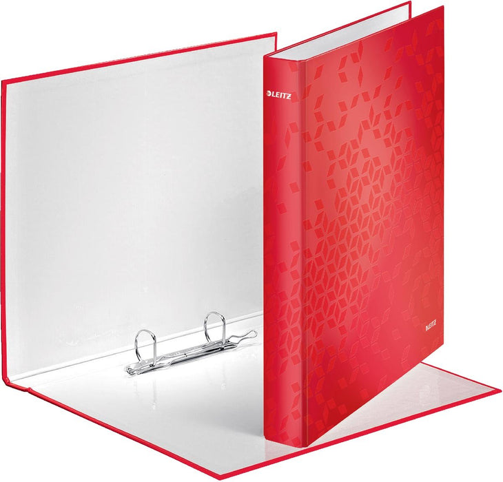 Leitz WOW ringband, van karton, rug van 25 mm, A4, rood 10 stuks - OfficeTown