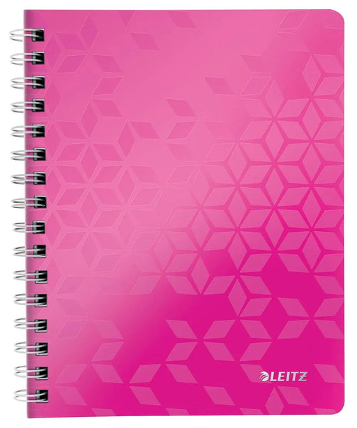 Leitz WOW schrift ft A4, geruit 5 mm, roze - OfficeTown