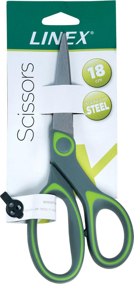 Linex schaar 21 cm, blauw, met Softgrip handgreep - OfficeTown