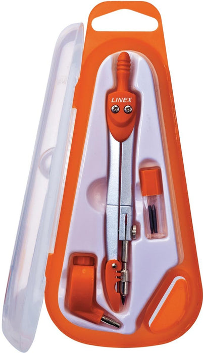 Linex schoolpasser 950, 3 - delig, in een ophangdoosje, in geassorteerde kleuren - OfficeTown