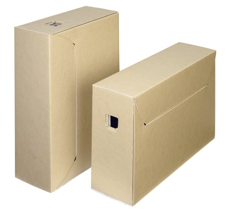 Loeff's archiefdoos City Box 30+, ft 390 x 260 x 115 mm, bruin/wit, pak van 50 stuks - OfficeTown