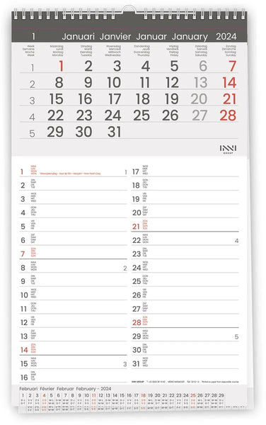 Maandkalender Memo-Manager, viertalig,  2025