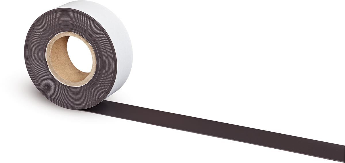 Magneetband zelfklevend van MAUL 10m x 100mm - Onzichtbaar te bevestigen op metalen ondergronden - OfficeTown
