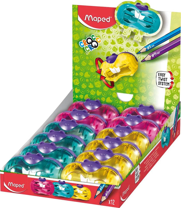 Maped Croc Croc Twist slijper, 2 - gaats, assorti, display van 12 stuks - OfficeTown