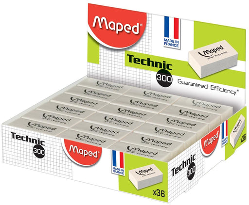 Maped gum Technic 300 verpakt onder cellofaan, in een doos 36 stuks - OfficeTown