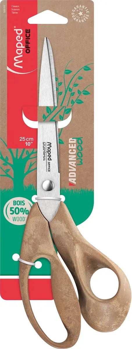 Maped Office Advanced Wood schaar, 25 cm, asymmetrisch - OfficeTown