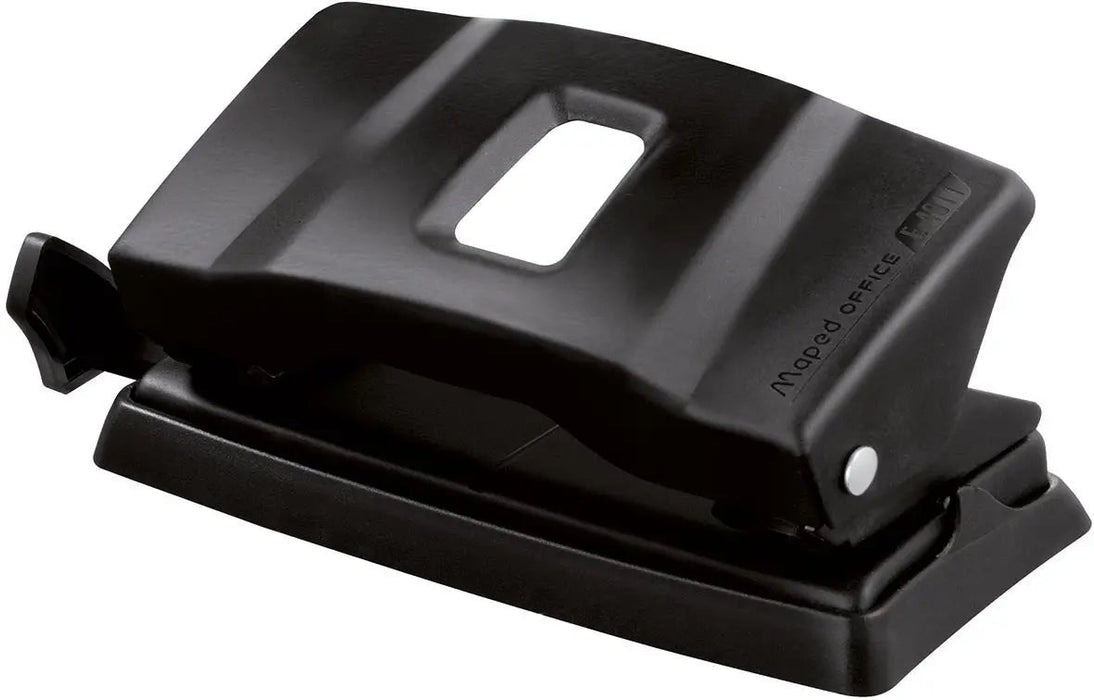 Maped perforator Essentials, 2 - gaats, 10 - 12 vel, zwart met aanleglat - OfficeTown