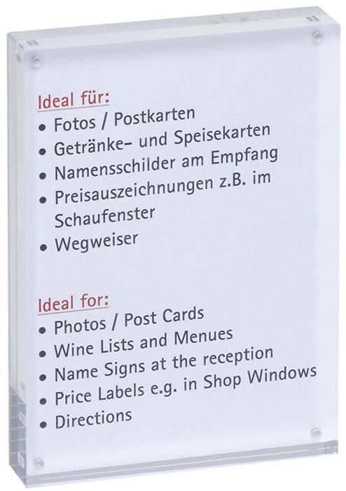 MAUL fotolijst acryl 15x11.5x2.4cm met magnetische hoekverbinding - OfficeTown
