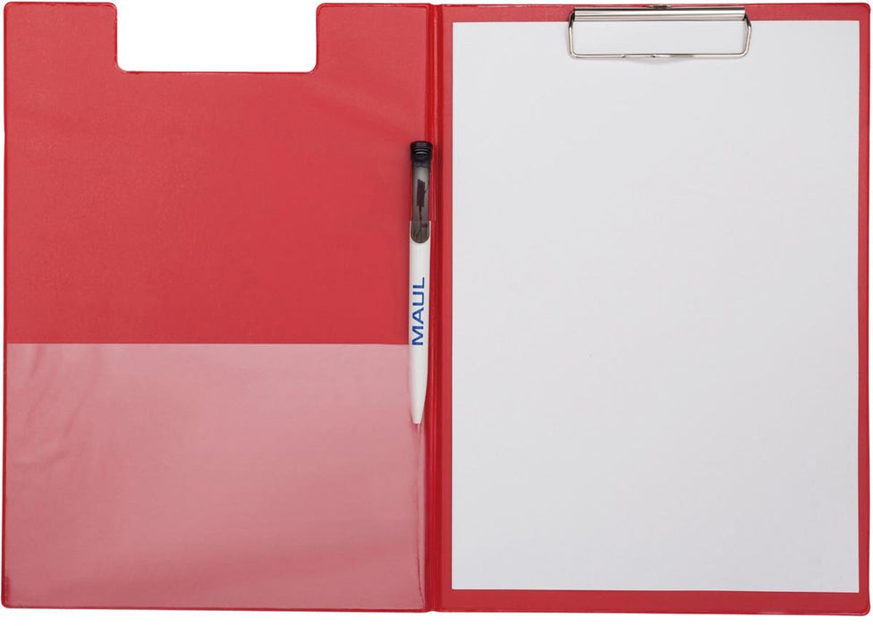 MAUL klembordmap Poly, PP folie, A4 staand, rood - OfficeTown