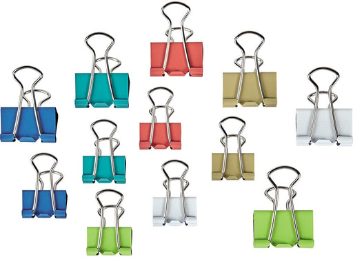 MAUL paperclip foldback 12x7mm en 12x9mm assorti, blister 24st - OfficeTown