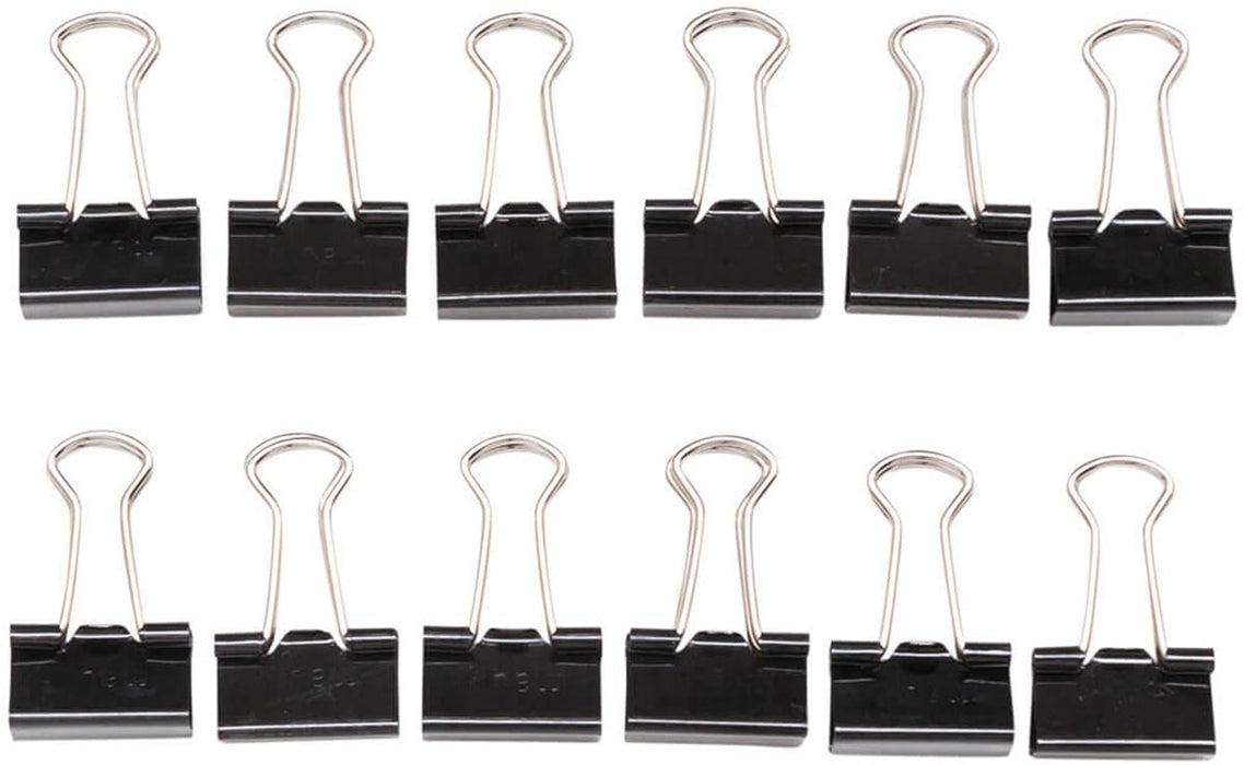 MAUL papierklem foldback 15mm blister 12 zwart - OfficeTown