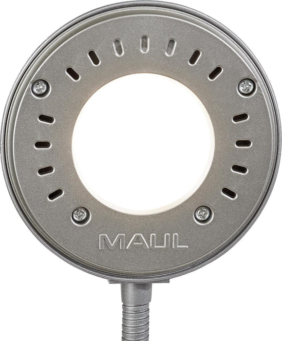 MAULarc bureaulamp, LED, op voet, zilver - OfficeTown