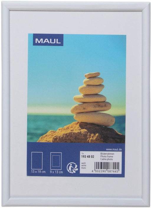 MAULart fotolijst, kunststof frame, ft 13 x 18 cm, wit - OfficeTown