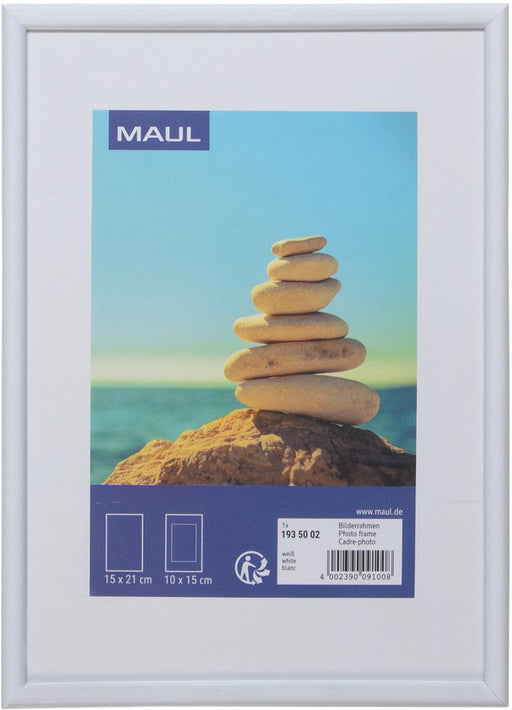 MAULart fotolijst, kunststof frame, ft 15 x 21 cm, wit - OfficeTown