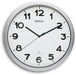 MAULstep wandklok, radiogestuurd, diameter 40 x 5 cm, kunststof kader, zilver - OfficeTown