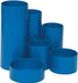MAULtubo pennenbak, 6 vaks, Ø 15 x 12,5 cm, voor 85% uit gerecycleerd PS, blauw - OfficeTown