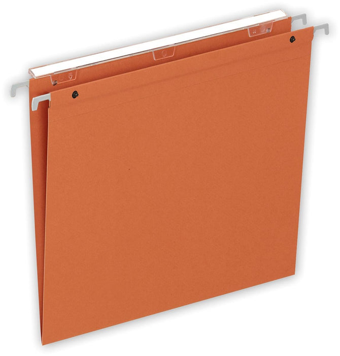 Middelgrote flexibele hangmap van Pergamy ft A4, V - bodem, kraftkarton, oranje 25 stuks - OfficeTown